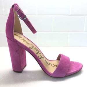Sam Edelman Yaro Hot Pink Suede Heels 7